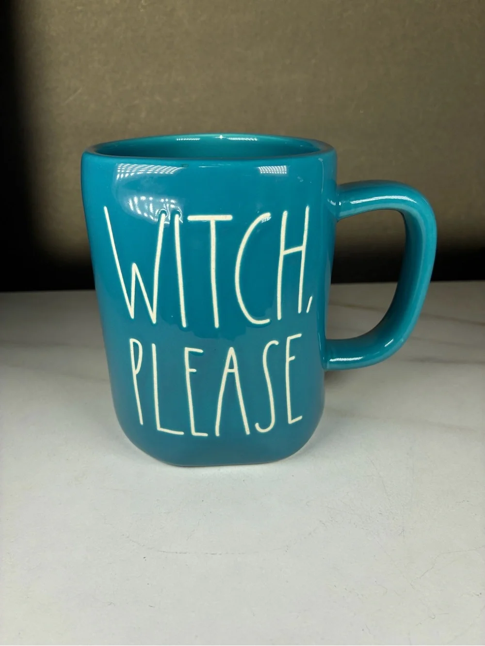 Rae Dunn by Magenta Artisan Collection Teal Witch Please Halloween Coffee Mug